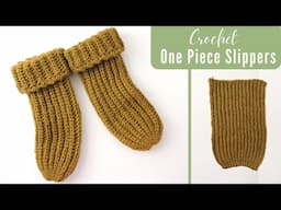 Crochet Easiest One Piece Slipper / Socks