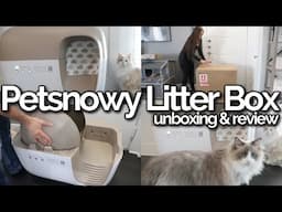 PetSnowy Litter Box Unboxing & Review | Self Cleaning Litter Box