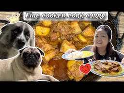 Raining and Pork curry Mukbang: a day with my Babies