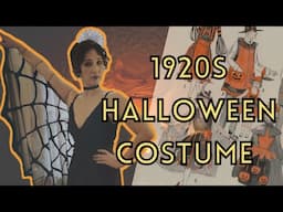 Making a Vintage 1920s Inspired Spooky Spiderweb Halloween Costume! WITH FIRE 🔥🔥🔥