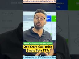 One crore target with Smart Beta ETFs. #etf #etfshop #etfkidukan. (Nifty 500 Momentum Quality 50)