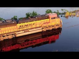 Train On FLOODED Tracks!