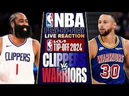 🔴LA CLIPPERS vs GS WARRIORS │ LIVE NBA Basketball Game Play-By-Play Reaction & Scoreboard