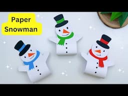 How To Make Easy Paper Snowman For Kids / Nursery Craft Ideas / Paper Craft Easy/ KIDS crafts