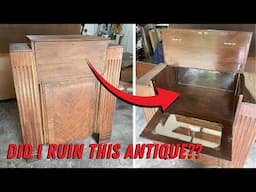 EXTREME Bar Cabinet turned Coffee Bar | Complete Furniture Transformation | Don’t be mad!!!