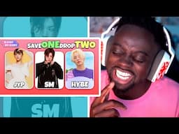 MUSALOVEL1FE Does SAVE ONE DROP TWO JYP VS SM VS HYBE - KPOP GAME