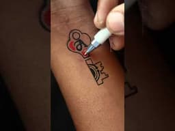 A letter tattoo idea with key trick 😱😱 #viral #art #tattoo