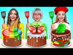 Me vs Grandma Cooking Challenge! Cake Decorating Chef Ideas by MEGA GAME