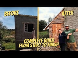 48 - Outhouse COMPLETE build TIMELAPSE - START to FINISH | DIY on a BUDGET in Portugal