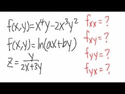 Calculus 3: how to find all second partial derivatives