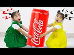 Suri and Annie Pretend Play to fight w/Soda in the Battle For Kids