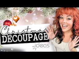 I transformed everyday items into Christmas DIY Home Decor Crafts using decoupage!!!