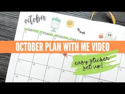 October Plan With Me 👻 Easy Halloween Bullet Journal Planner Set Up 🎃