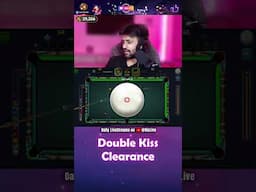 🔥 Double Kiss Shot Clearance 🔥 8 ball pool GamingWithK #8ballpool #gamingwithk #trickshots