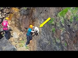 Brave Community Scale Cliff to SAVE Goat | Animal Rescue