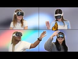 The girls try Apple Vision Pro