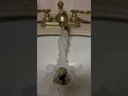 Tap Forms Tower Of Ice In Sink