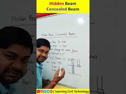 Hidden Beam or Concealed Beam Details #learningciviltechnology #beam #shorts #viral #education