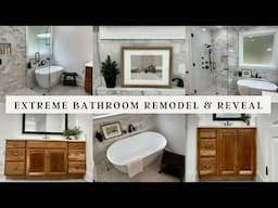 EXTREME BATHROOM REMODEL & MAKEOVER / TIMELINE, ISSUES & COSTS / CLEAN & DECORATE #bathroommakeover