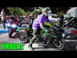 M1000rr & Stretched Ninja H2 Crash Local Bike Night