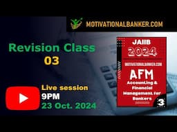 🔴JAIIB-AFM Revision Class - 23 Oct.2024. @9 PM