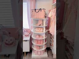 Rotating purse shelf idea 🎀✨👛 #pink #organization