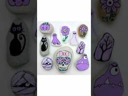 Halloween Rocks with Pastels?!?! #halloweencraft #halloweerocks #rp101 #paintpens #poscaart