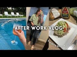 AFTER WORK VLOG! Spend an evening with me, bachelorette amazon haul, 5 minute easy dinner!