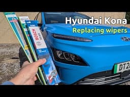 How to replace the wiper blades on a Hyundai Kona 2018-2023