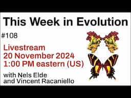 TWiEVO #108 Livestream 11/20/24 1 PM Eastern