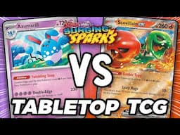 Can Azumarill Defeat Scovillian ex in this Surging Sparks Tabletop Match!?