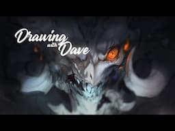 Value and Painting our Creature Sketch! Drawing with Dave Episode 15!