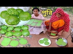 পালং শাকের ফোলা ফোলা নরম তুলতুলে সফট পালং পুরি, Palak puri by Mehek kitchen