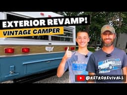 Exterior Makeover Complete! Bringing Our Vintage Camper Back to Life  (Hovsco Sync Max Ebike)