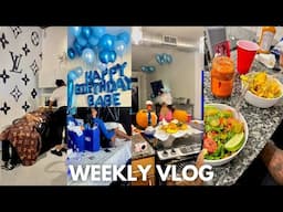 WEEKLY VLOG: SURPRISED MY MAN FOR HIS BDAY🥲 + GETTING MY HAIR DONE AT MY SALON + MOTIVATIONAL ADVICE