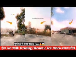 Trending Sad Walk & Text Lyrics Video Editing | Golden Glow Effect Sad Video Editing In Capcut