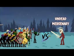 Undead Mercenary Vs All Swordwraths And All Speartons | Stick War Legacy