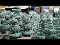 Marvelous Abyss Color! The Process of Making Special Treasure Pottery. Korean Pottery Master.[PartⅡ]