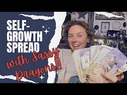 Sassy Self-Growth? Yes, Please! | Sassy Dragon Tarot preview with a fun self-growth spread