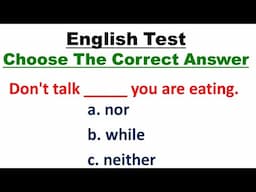 English Grammar Test | Conjunction Test | Choose the correct answer | The Modern Learning