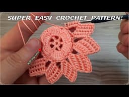 SUPER 🌸 Very Beautiful Flower Crochet Pattern | Knitting Online Tutorial for Beginners Tığ İşi Örgü