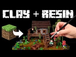 Sculpting Realistic MINECRAFT Diorama ｜Air Dry Clay