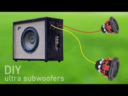 DIY Powerful Ultra Bass Subwoofer , simple design , powerful bass