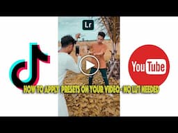 Apply lightroom presets to tiktok and youtube videos | mobile tutorial #shorts