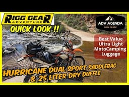 BEST LIGHTWEIGHT MOTOCAMPING LUGGAGE | RIGG GEAR HURRICANE DUAL SPORT SADDLEBAGS | NELSON RIGG BAGS