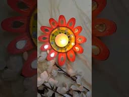 DIYA DECORATION | TEA LIGHT CANDLE HOLDER #diyadecoration #candleholder#howtomakecandleholder#diya