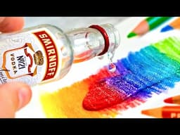 Put Alcohol on Colored Pencil & SEE WHAT HAPPENS!💥(pro trick)