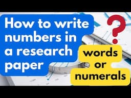 How to write numbers in a research paper