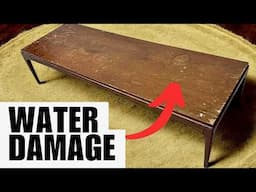 FLOODED Furniture? Restoring a DIRTY water damaged coffee table