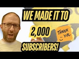 🎉 Celebrating 2,000 Subscribers: A Heartfelt Thank You! 🙌